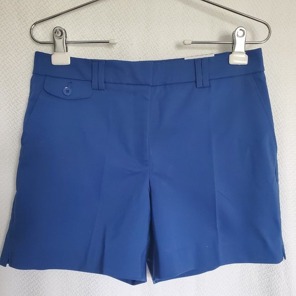 White House Black Market The 5” Smooth Stretch Short Dark Blue Quartz Si… - Picture 2 of 9